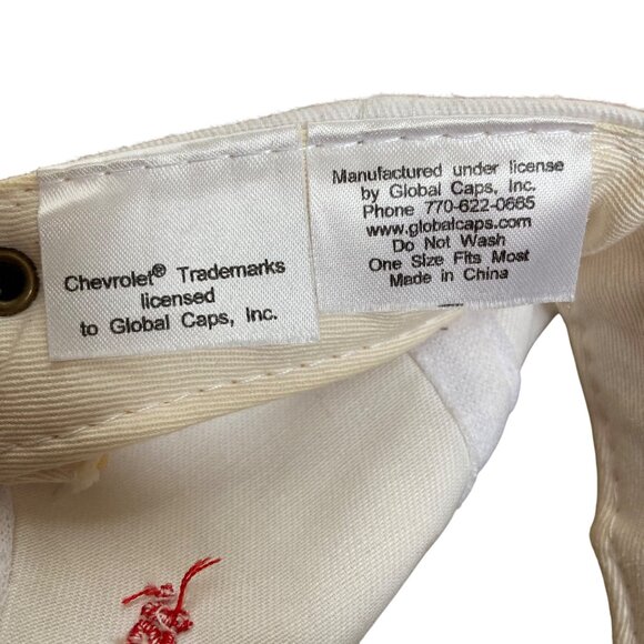 Team Monte Carlo Chevrolet Adjustable Baseball Cap White Black NWOT - Picture 6 of 7